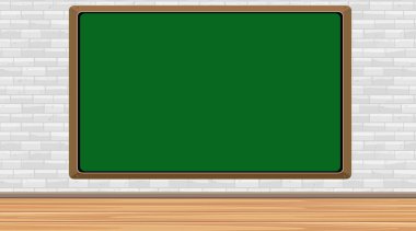 Blackboard template on the wall