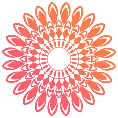 Mandala pattern design in red color