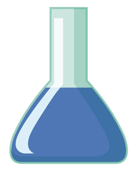 Frasco com líquido azul sobre fundo isolado —  Vetores de Stock