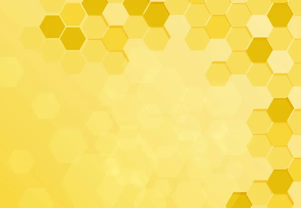 Hintergrunddesign mit gelben Sechseckmustern — Stockvektor
