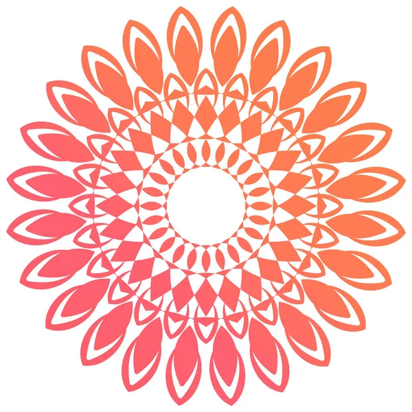 Mandala pattern design in red color