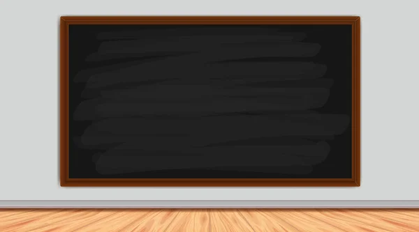 Room with blackboard on the wall — Stockvector