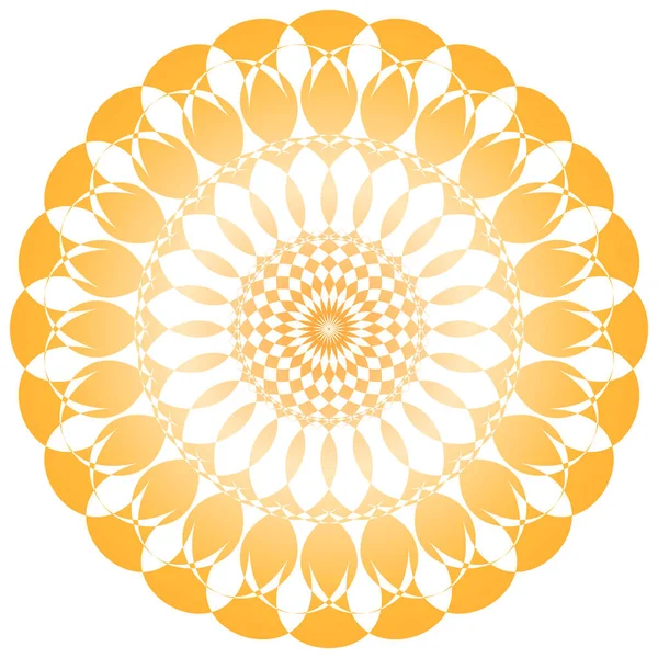 Projeto padrão Mandala na cor laranja — Vetor de Stock