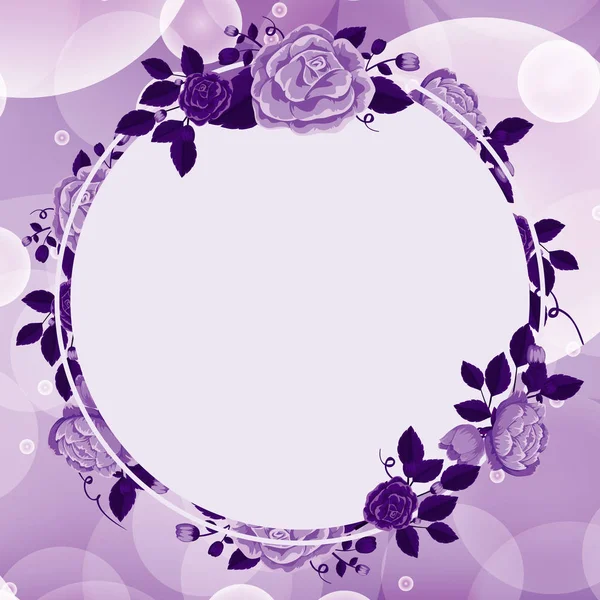 Background Design Purple Flowers Illustration — Stock Vector