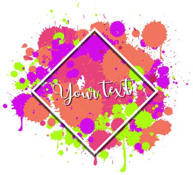 Beyaz arkaplan illüstrasyonunda suluboya renkli arkaplan tasarımı