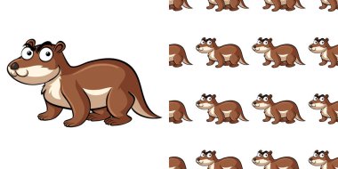 Kahverengi kunduz resimli kusursuz arkaplan tasarımı