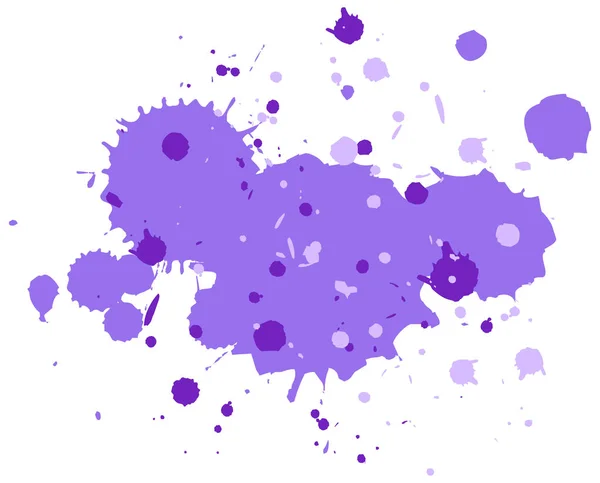 Акварельні Бризки Фіолетовому Кольорі Білому Тлі Ілюстрації — стоковий вектор