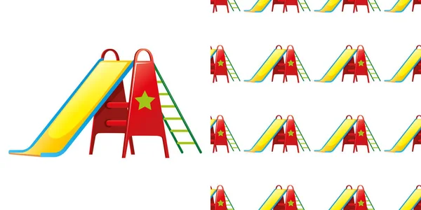 Design Fundo Sem Costura Com Ilustração Slides Playground —  Vetores de Stock