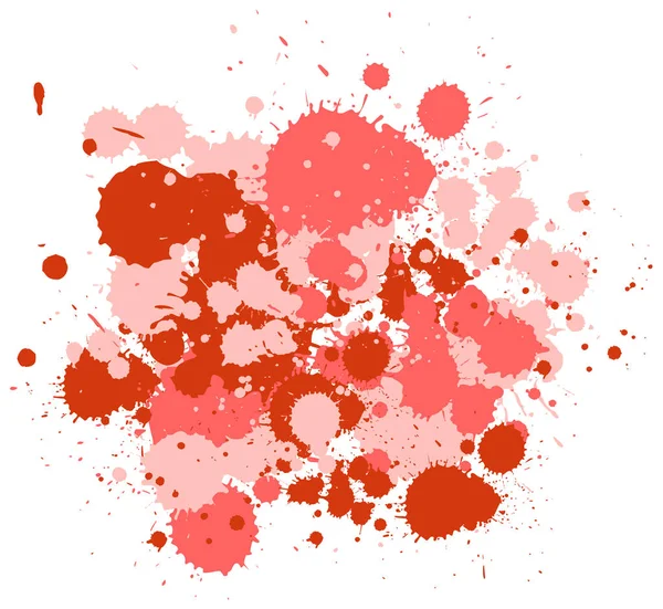 Sfondo Disegno Con Spruzzi Acquerello Rosso Sfondo Bianco Illustrazione — Vettoriale Stock