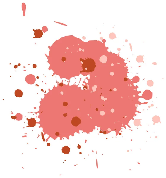 Aquarel Splash Ontwerp Rode Kleur Witte Achtergrond Illustratie — Stockvector
