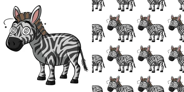 Design Sfondo Senza Soluzione Continuità Con Vertigini Zebra Illustrazione — Vettoriale Stock