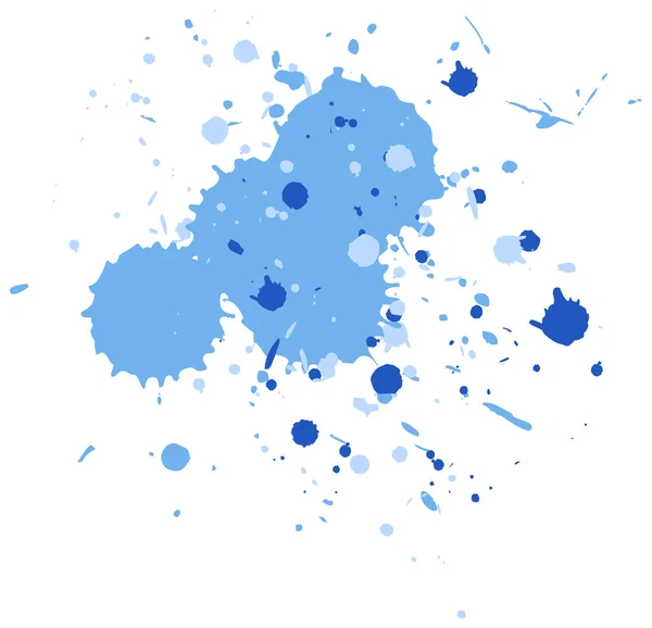 Aquarell Splash Blau Auf Weißem Hintergrund Illustration — Stockvektor