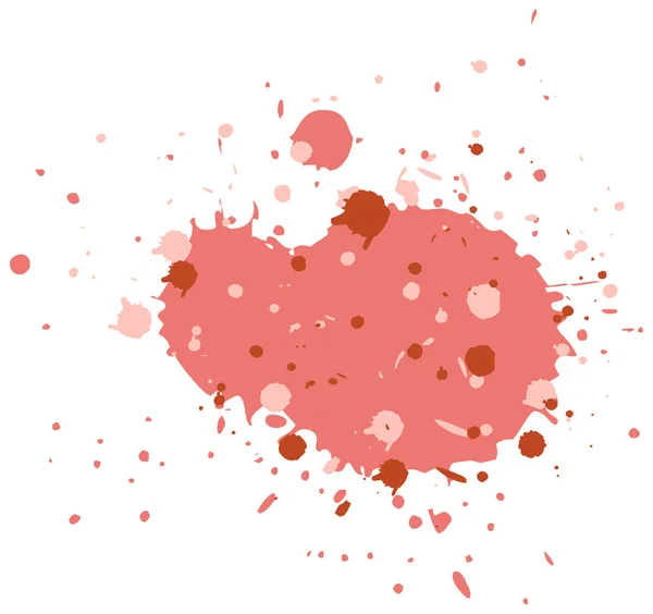 Acquerello Spruzzata Rosso Sfondo Bianco Illustrazione — Vettoriale Stock