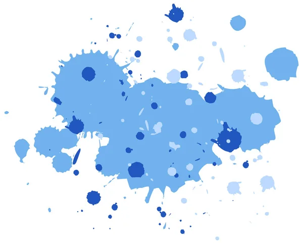 Aquarell Splash Blau Auf Weißem Hintergrund Illustration — Stockvektor