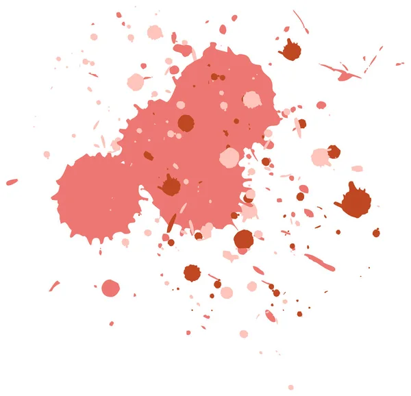 Aquarel Plons Rood Witte Achtergrond Illustratie — Stockvector