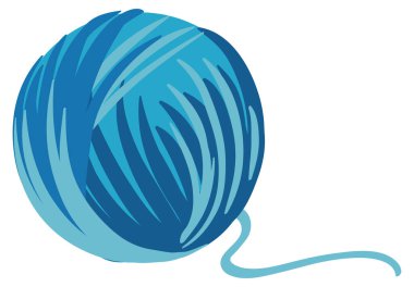 Beyaz arkaplan illüstrasyonunda mavi dizgi rulosu