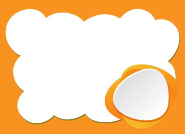 Turuncu çerçeveli arkaplan tasarım şablonu