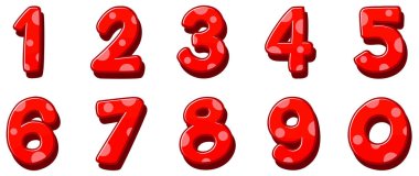 Beyaz arkaplan illüstrasyonunda birden sıfıra yazı tipi tasarımı