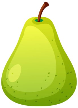 Beyaz arkaplan resimlerinde bir yeşil armut