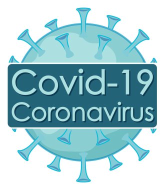 Mavi renkli virüs hücreli Coronavirus poster tasarımı