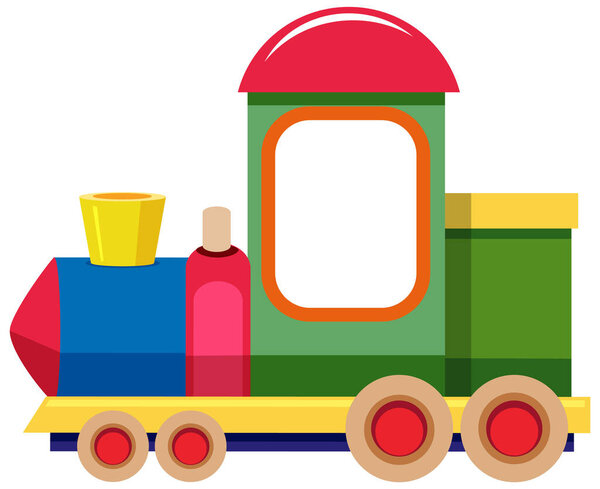Красочные игрушки поезд на белом фоне иллюстрации
