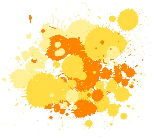 Aquarellspritzer Gelb Auf Weißem Hintergrund — Stockvektor