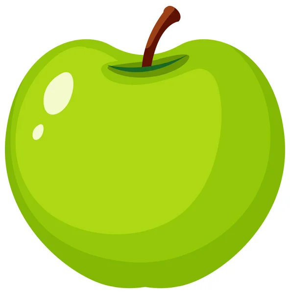 Beyaz Arkaplan Resimlerinde Yeşil Elma — Stok Vektör