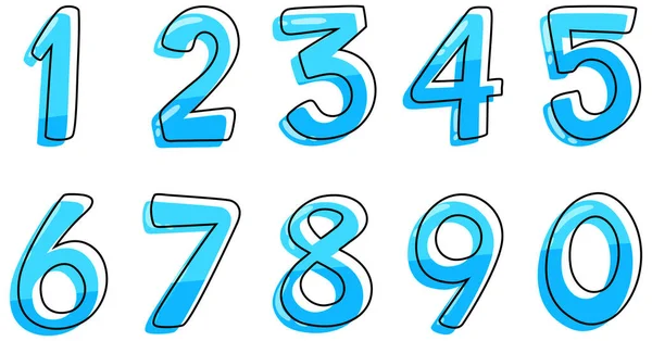Font Design Numbers One Zero White Background Illustration — Stock Vector