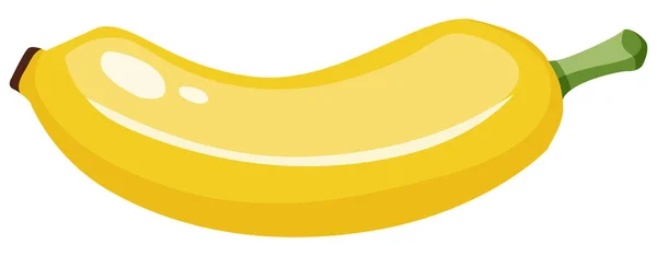 Uma Banana Amarela Sobre Fundo Branco Ilustração — Vetor de Stock