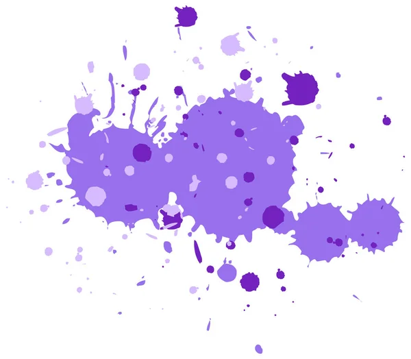 Salpicadura Acuarela Púrpura Sobre Fondo Blanco Ilustración — Vector de stock