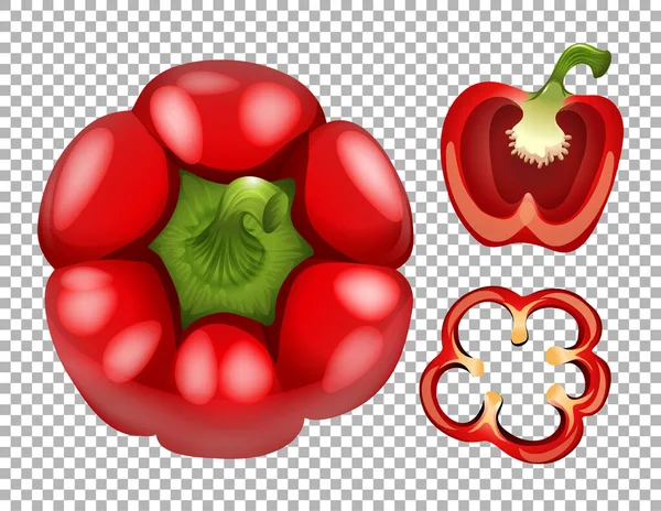 透明背景说明上的红辣椒 — 图库矢量图片