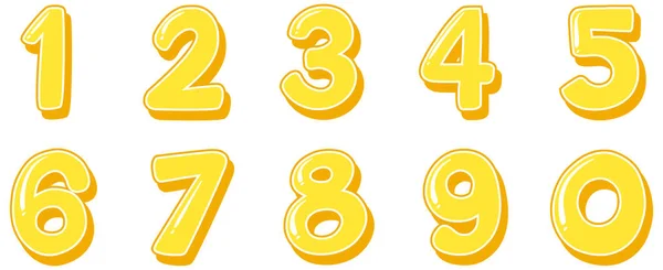 Font Design Numbers One Zero White Background Illustration — Stock Vector