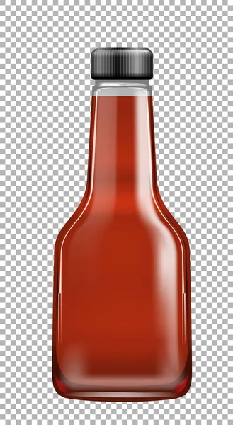 One Bottle Red Liquid Illustration — Stock Vector
