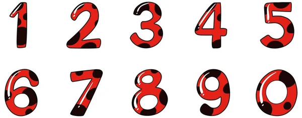 Font Design Numbers One Zero White Background Illustration — Stock Vector