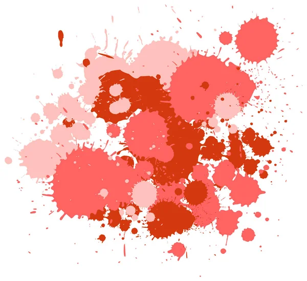 白色背景图上的红色水花 — 图库矢量图片