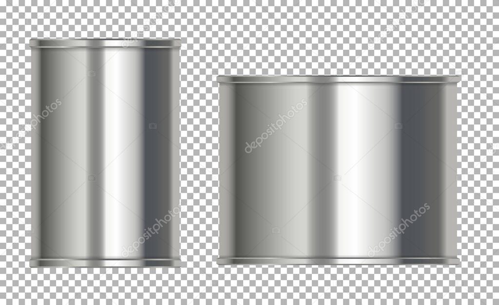 Aluminium cans with no label on it illustration