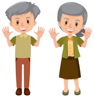 Temiz elli yaşlılar.