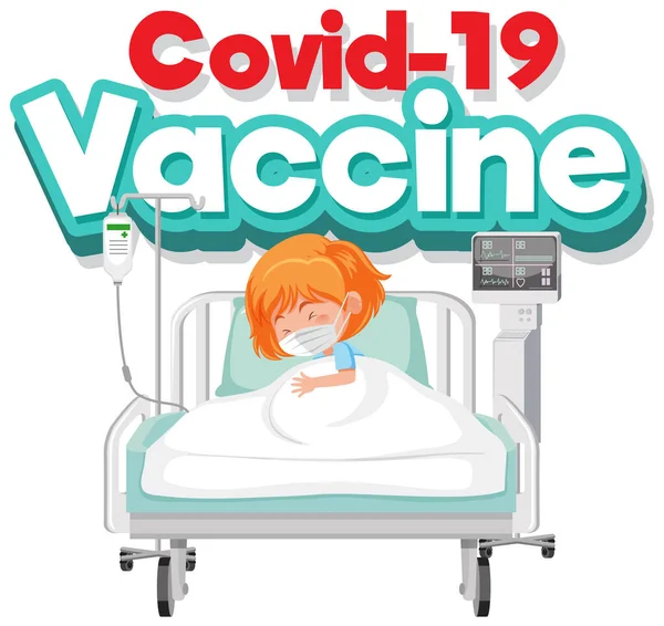 Covid Paziente Ospedale Illustrazione — Vettoriale Stock