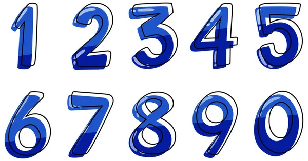 Font Design Numbers One Zero White Background Illustration — Stock Vector