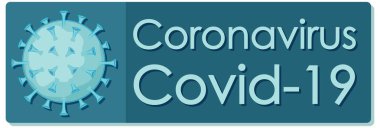 Mavi arkaplan illüstrasyonuyla Coronavirus poster tasarımı