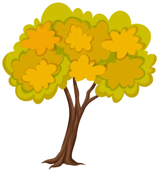 Gran Árbol Sobre Fondo Blanco Ilustración — Vector de stock