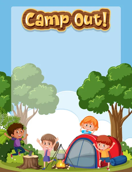 Kamp temalı bir arkaplan şablonu