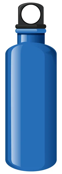 Блакитна Пляшка Води Білому Тлі Ілюстрація — стоковий вектор