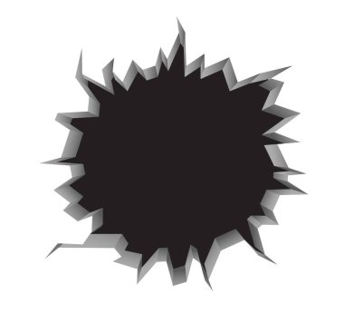 Duvarda büyük bir delik olan arkaplan tasarımı