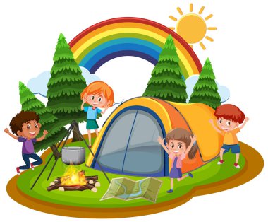 Parkta gündüz resimlerinde oynayan çocukların olduğu sahne