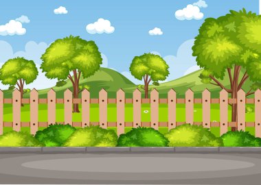 Ağaçlar park resimde arka plan sahne