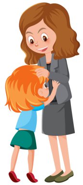 Anne ve mutlu çocuk beyaz arkaplan resimlerinde