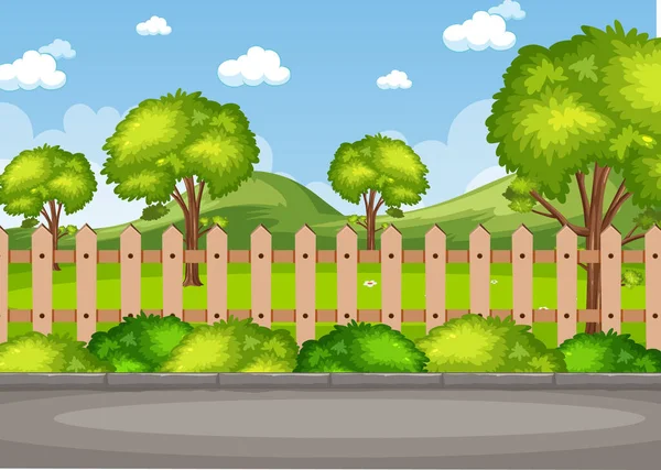 Hintergrund Szene Mit Bäumen Park Illustration — Stockvektor