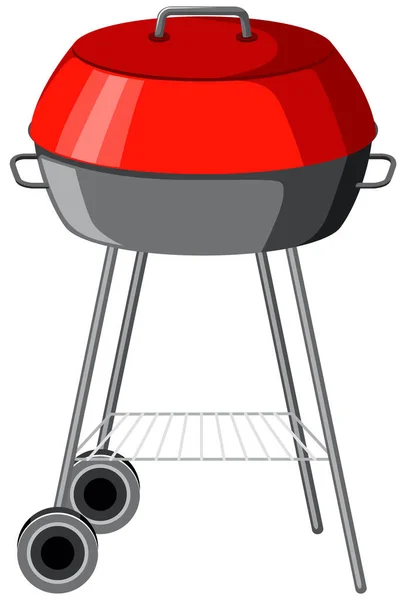 Barbecue Grill Sur Fond Blanc Illustration — Image vectorielle