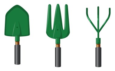 Beyaz arkaplan illüstrasyonunda bahçıvanlık ücretleri